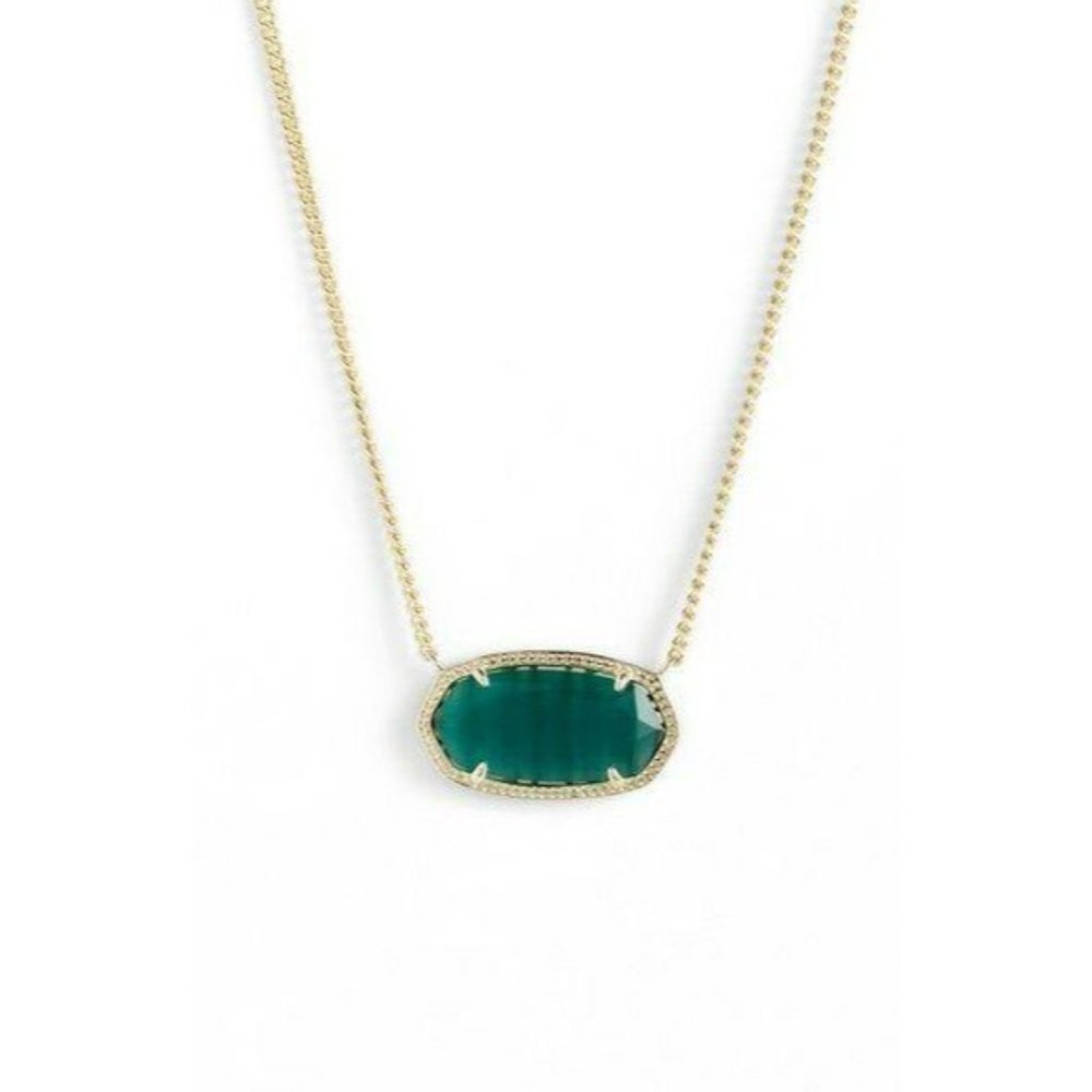 Kendra Scott Green Gold Dylan Necklace